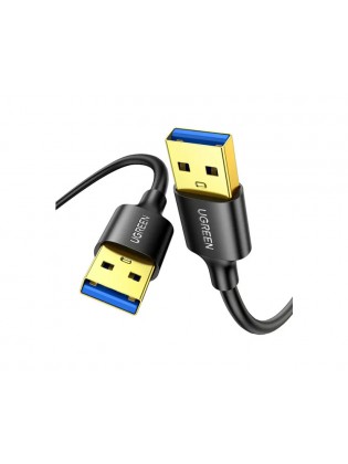 კაბელი: UGREEN US128 USB-A 3.0 Male To Male Cable 2m Black - 10371