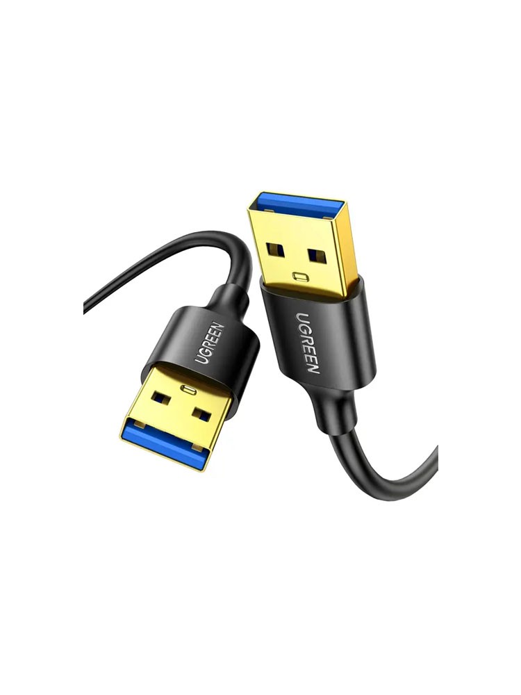 კაბელი: UGREEN US128 USB-A 3.0 Male To Male Cable 2m Black - 10371