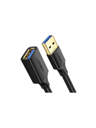 კაბელი: UGREEN US129 USB 3.0 Male to USB Female Extension Male Cable 2m Black - 10373