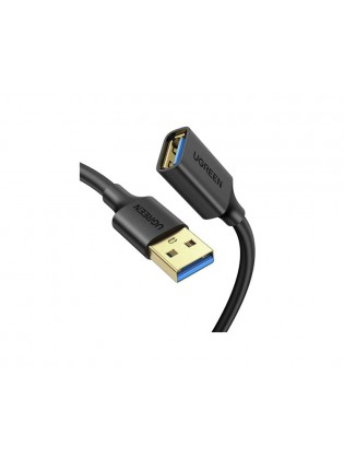 კაბელი: UGREEN US129 USB 3.0 Male to USB Female Extension Male Cable 3m Black - 30127