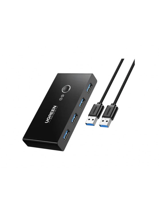 სვიჩი: UGREEN US216 USB 3.0 4-Port Switch With 2 Pack USB Male Cable - 30768