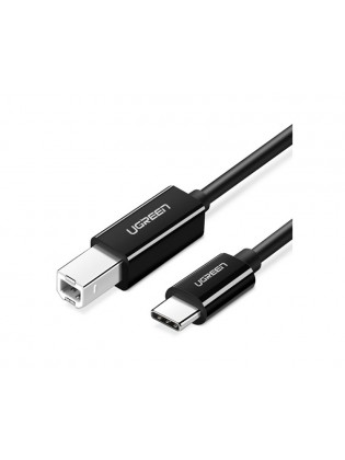 პრინტერის კაბელი: UGREEN US241 50446 Type-C To USB-B 2m Black
