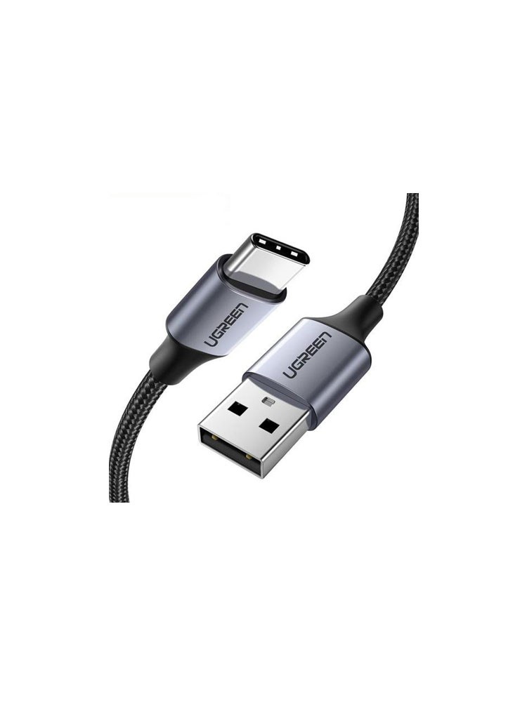 კაბელი: UGREEN US288 USB 2.0 A to Type-C 2m Black - 60128