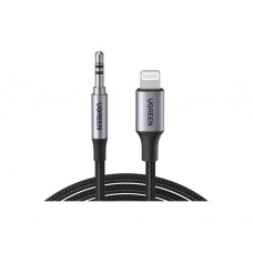 აუდიო ადაპტერი: UGREEN US315 70509 MFA Lightning To 3.5mm Aux Cable 1M Gray/Black