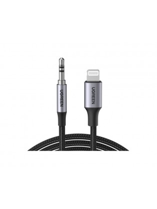 აუდიო ადაპტერი: UGREEN US315 70509 MFA Lightning To 3.5mm Aux Cable 1M Gray/Black