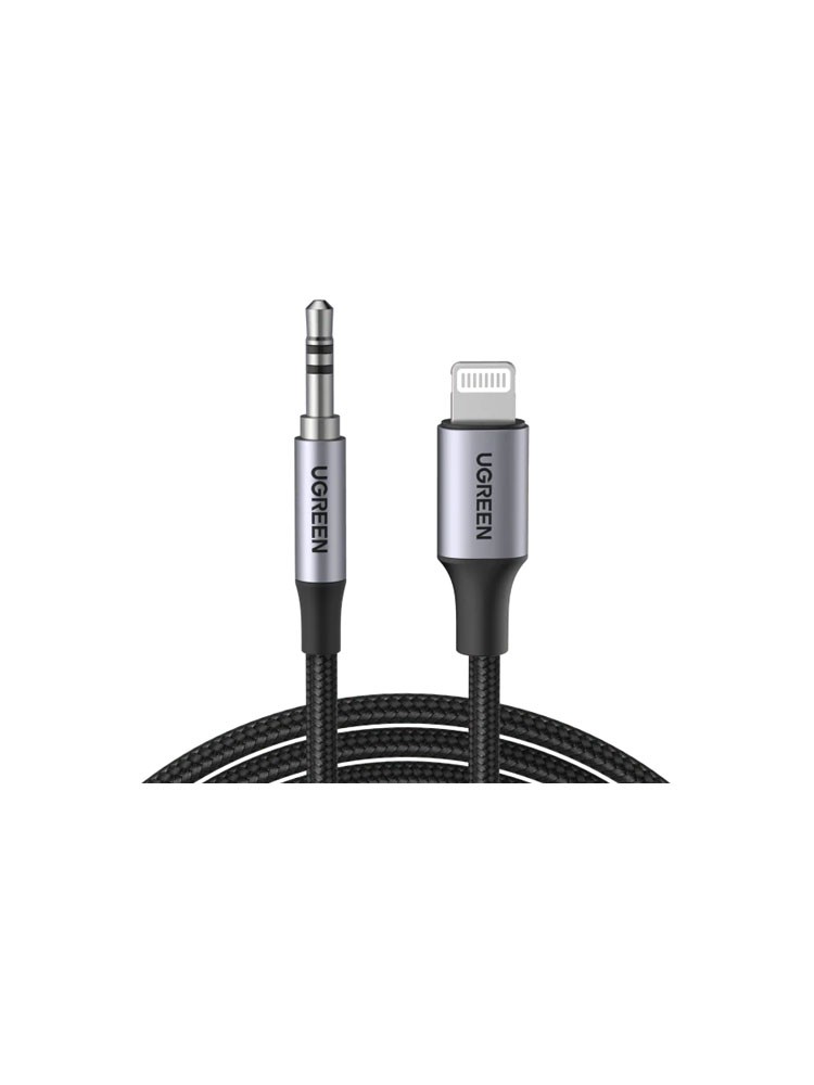 აუდიო ადაპტერი: UGREEN US315 70509 MFA Lightning To 3.5mm Aux Cable 1M Gray/Black
