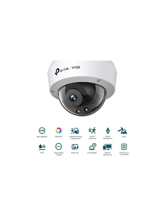 IP კამერა: TP-Link VIGI C230(2.8mm) 3MP Full-Color Dome Network Camera