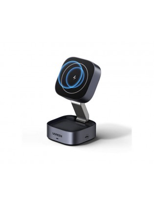 დამტენი: UGREEN W702 2-in-1 Qi2 Magnetic Foldable Fast Charging Station - 35316