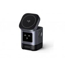 დამტენი: UGREEN Uno W709 45775 Qi2 15W 2-in-1 Magnetic Wireless Charger Black/Grey