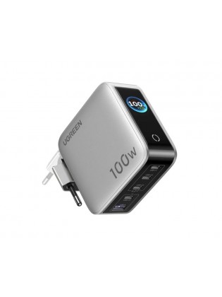 დამტენი: UGREEN X773 65620B 100W GaN Fast Charger with Smart Display Grey