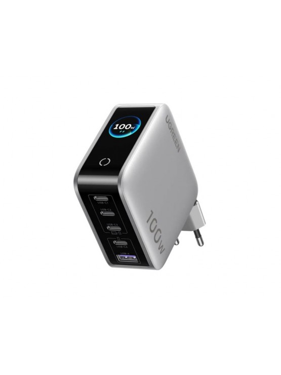 დამტენი: UGREEN X773 65620B 100W GaN Fast Charger with Smart Display Grey