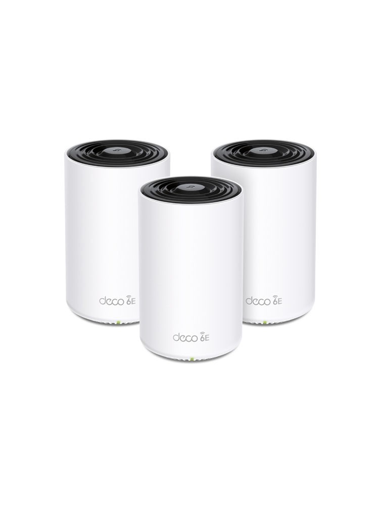 როუტერი: TP-Link Deco XE75 Pro AXE5400 (3-pack) Tri-Band Mesh Wi-Fi 6E System White