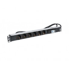 დენის ადაპტორი: BestRack 19" 1U Aliminium Profile frame 6xDIN49440 Socket Schuke PDU - ZEY.SPG06