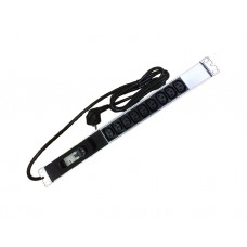 დენის ადაპტორი: BestRack 19" 1U Aliminium Profile frame 9xIEC 320 C13 Socket PDU - ZEY.SPG09-IEC