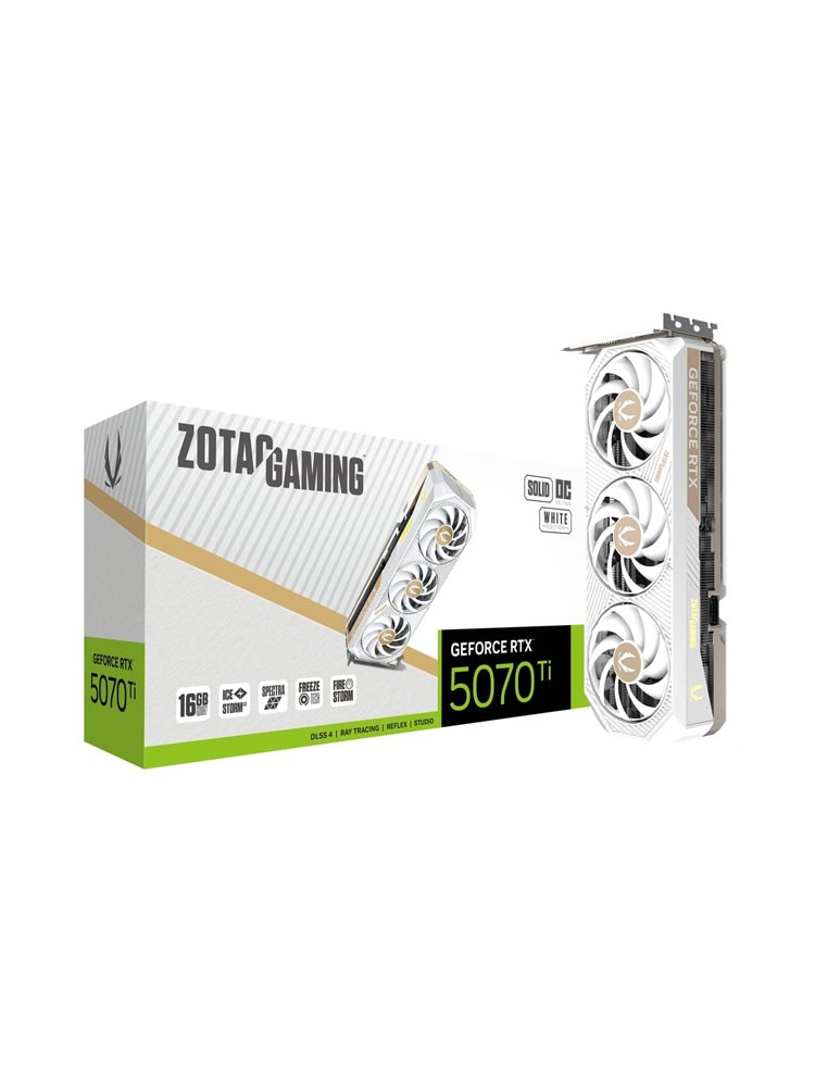 ვიდეო დაფა: Zotac Gaming GeForce RTX5070 Ti Solid OC Edition 16GB 256-bit GDDR7 - ZT-B50710Q2-10P