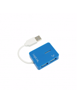 USB ჰაბი: Logilink UA0136 USB 2.0 Hub 4-port "Smile" blue