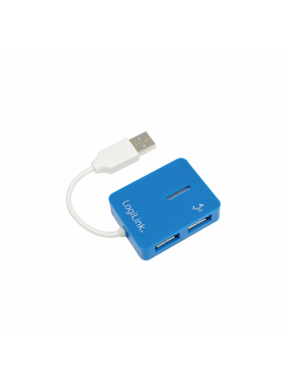 USB ჰაბი: Logilink UA0136 USB 2.0 Hub 4-port "Smile" blue