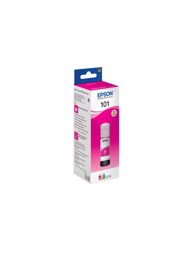 მელანი: Epson 101 EcoTank L4160/L6190 Magenta Original ink Bottle 70ml - C13T03V34A