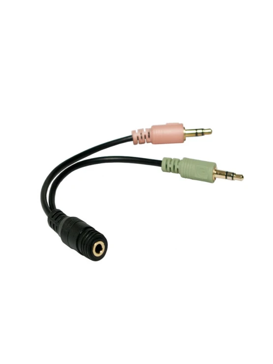 ადაპტერი: Logilink CA0020 Audio adapter 3.5 stereo 4p. female to 2 x 3.5 stereo male