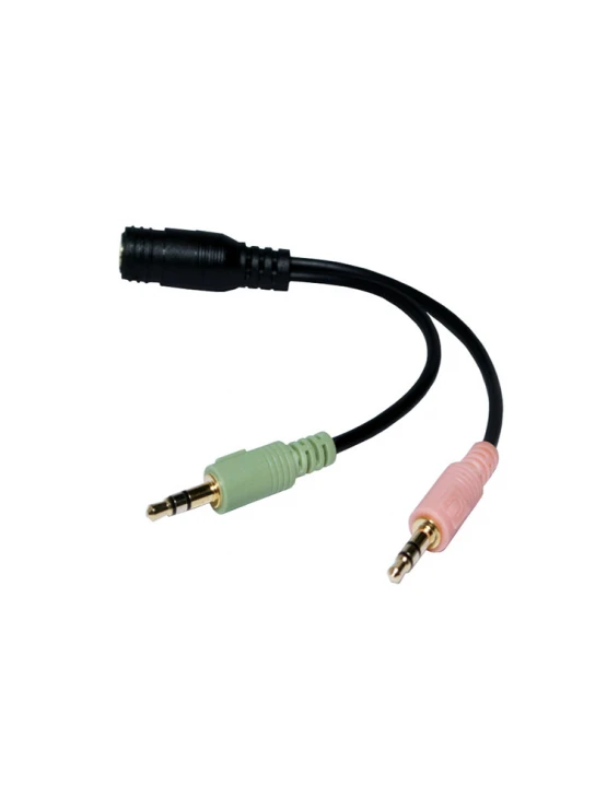 ადაპტერი: Logilink CA0020 Audio adapter 3.5 stereo 4p. female to 2 x 3.5 stereo male