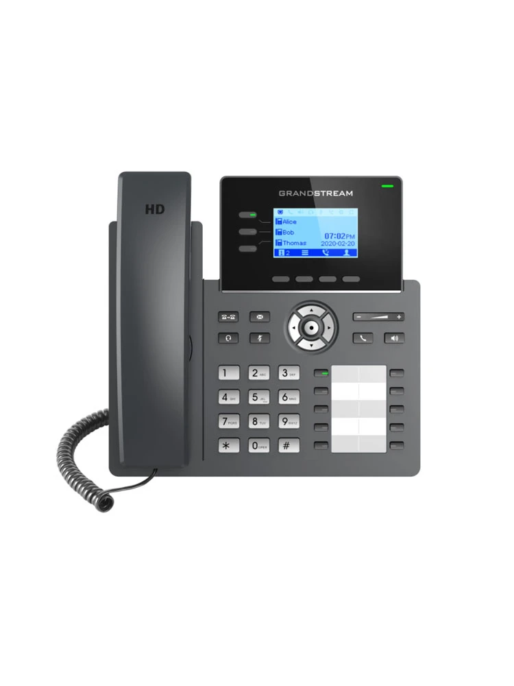 IP ტელეფონი: Grandstream GRP2604P IP Phone PoE 6SIP 3 lines Black