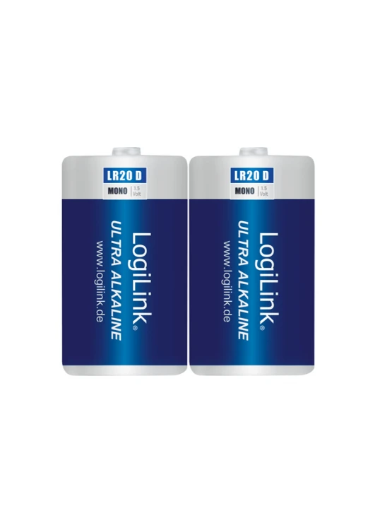 ელემენტი: Logilink LR20B2 Battery, Ultra Power Alkaline D LR20, 2pcs. Blister