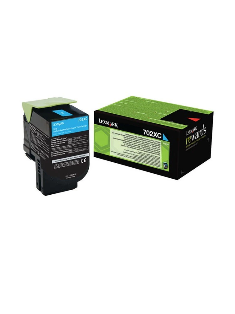 კარტრიჯი: Lexmark 70C2XCE (702XC) Cyan Toner Cartridge (4K)