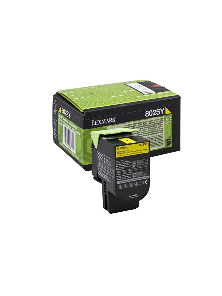 კარტრიჯი: Lexmark 80X 80C2SY0 Yellow Toner Cartridge High Return 2K