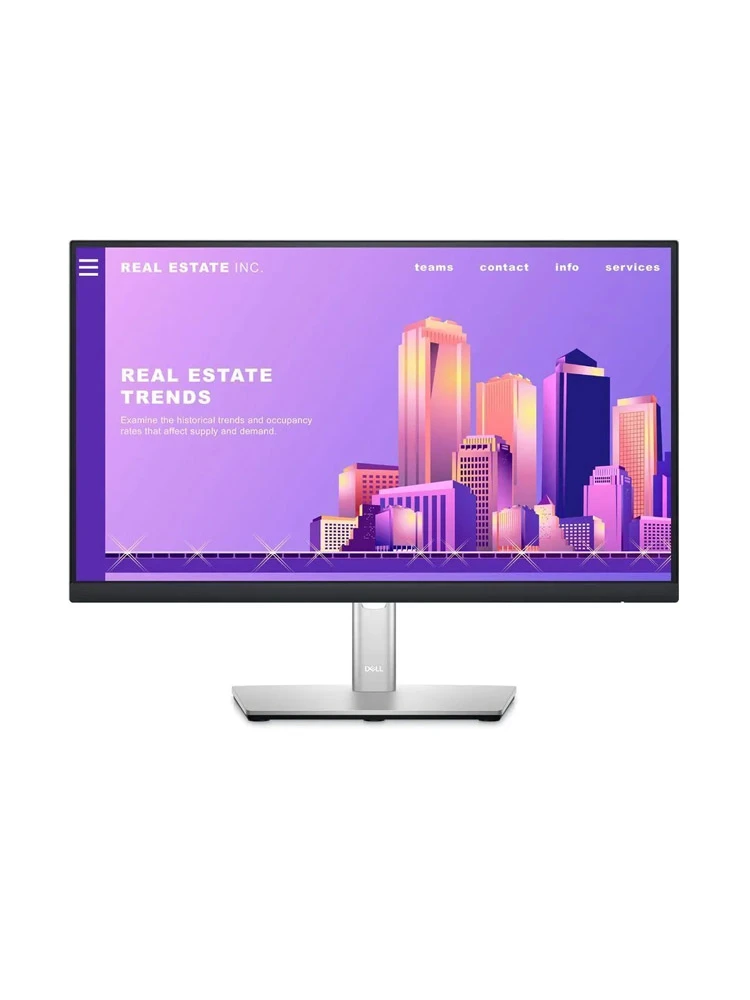 მონიტორი: Dell P2422H 23.8" FHD IPS 5ms VGA HDMI DP USB Silver - 210-AZYX