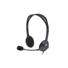 ყურსასმენი: Logitech H111 Corded Stereo Headset With Mic Black - 981-000593