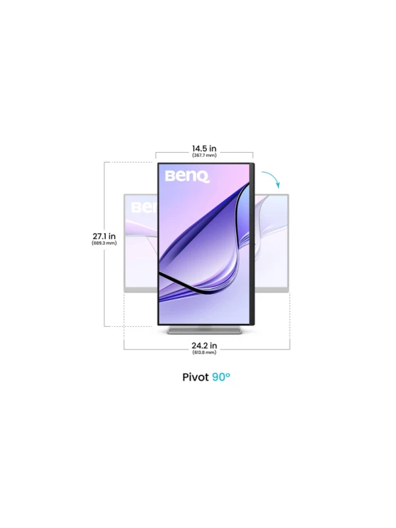 მონიტორი: BenQ MA270U for MacBook 27" 4K UHD 5ms 2xHDMI USB/USB-C Built-in Speaker - 9H.LMWLB.QBE