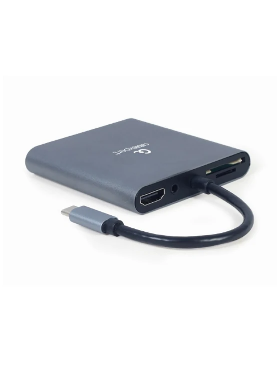 ადაპტერი: Gembird A-CM-COMBO6-01 USB Type-C 6-in-1 multi-port adapter