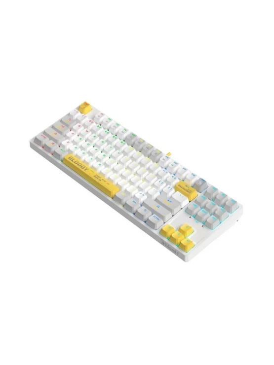 კლავიატურა: A4Tech Bloody S87 RGB Mechanical Red Plus Switch Keyboard Energy White