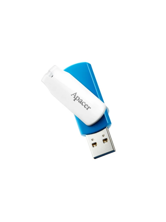 ფლეშ მეხსიერება: Apacer AH357 64GB USB 3.1 Flash Drive Blue/White - AP64GAH357U-1