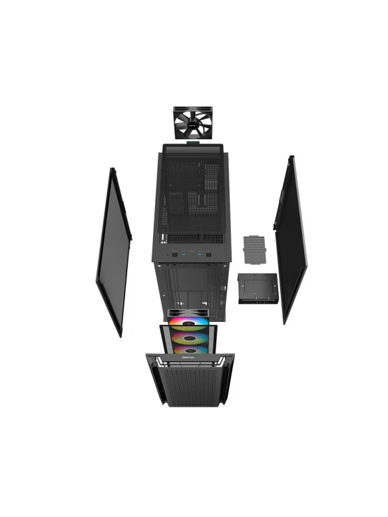 ქეისი: Deepcool CG560 3x120mm ARGB Fans 1x140mm Fan 2xUSB3.0 Mid Tower Black