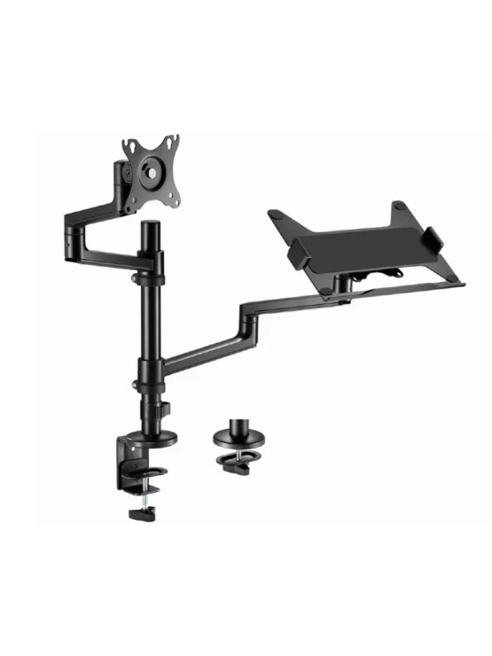 მონიტორის საკიდი: Gembird MA-DA-04 Desk mounted adjustable monitor arm with notebook tray 17"-32"
