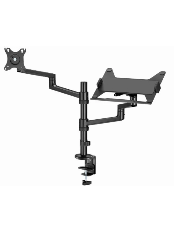 მონიტორის საკიდი: Gembird MA-DA-04 Desk mounted adjustable monitor arm with notebook tray 17"-32"