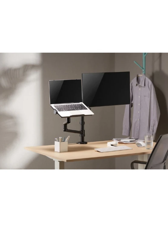 მონიტორის საკიდი: Gembird MA-DA-04 Desk mounted adjustable monitor arm with notebook tray 17"-32"