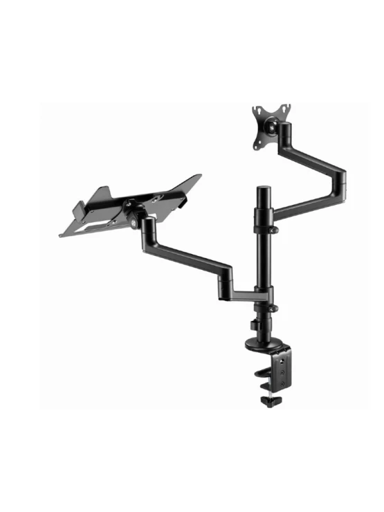 მონიტორის საკიდი: Gembird MA-DA-04 Desk mounted adjustable monitor arm with notebook tray 17"-32"