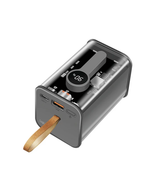 დამტენი: Logilink PA0307 20.000 mAh With display PD & QC Transparent Power Bank
