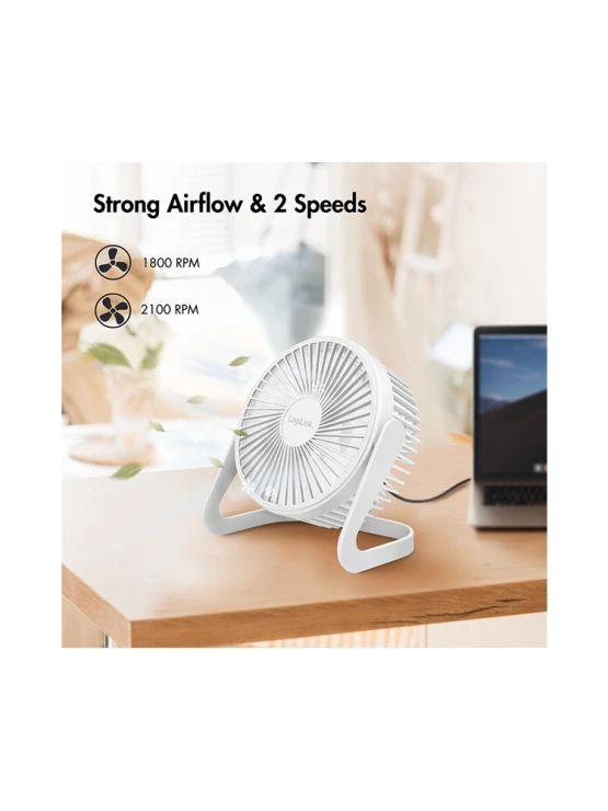 ვენტილატორი: Logilink UA0403 USB desk Fan 15.24cm 40dB White