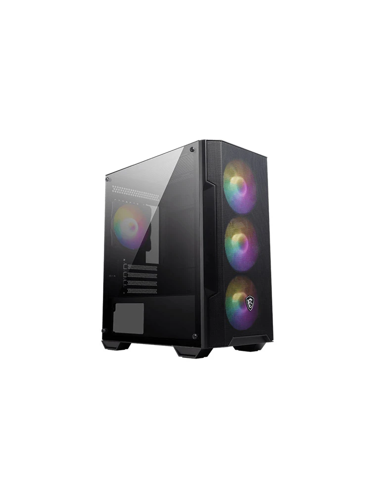 ქეისი: MSI MAG FORGE M100A 4x120mm Auto-RGB Fans Micro ATX Tower Black