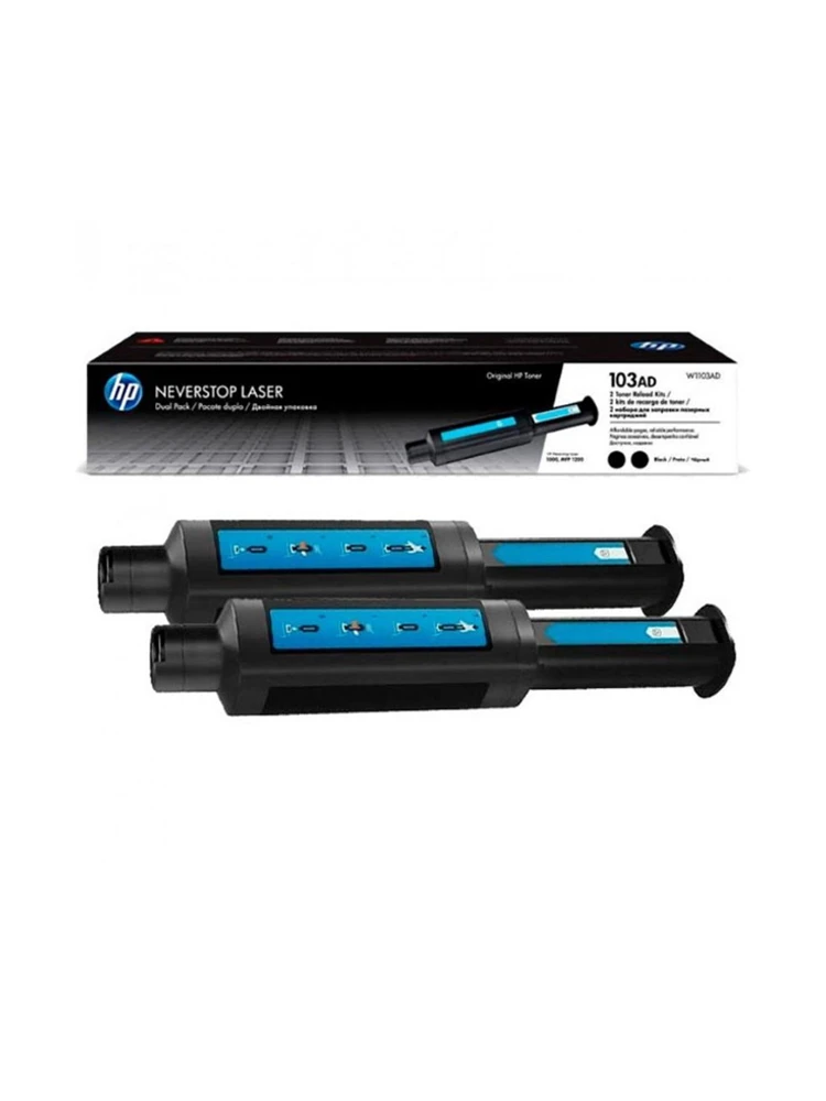 კარტრიჯი: HP 103AD Dual Pack Black Original Neverstop Laser Toner Reload Kit - W1103AD
