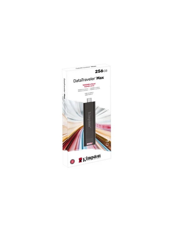 ფლეშ მეხსიერება: Kingston DataTraveler Max 256GB USB Type-C 3.2 Flash Drive Black - DTMAX/256GB