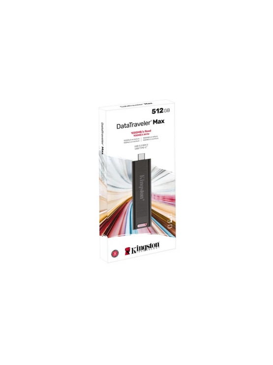 ფლეშ მეხსიერება: Kingston DataTraveler Max 512GB USB Type-C 3.2 Flash Drive Black - DTMAX/512GB