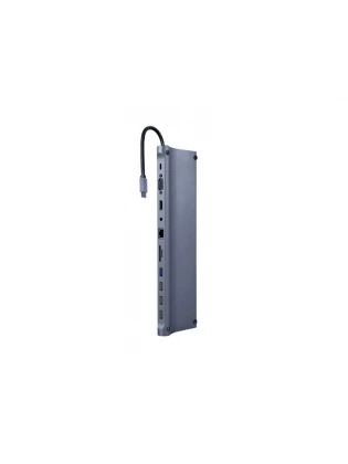 ადაპტერი: Gembird A-CM-COMBO11-01 USB Type-C 11-in-1 multi-port Adapter