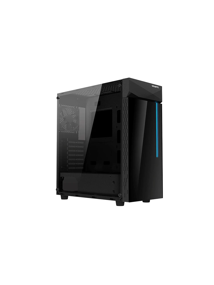 ქეისი: Gigabyte C200 GLASS RGB Light 1x120mm Fan Mid Tower Black