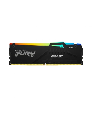 ოპერატიული მეხსიერება: Kingston FURY Beast Black RGB XMP DDR5 16GB 6800MHz DIMM - KF568C34BBA-16