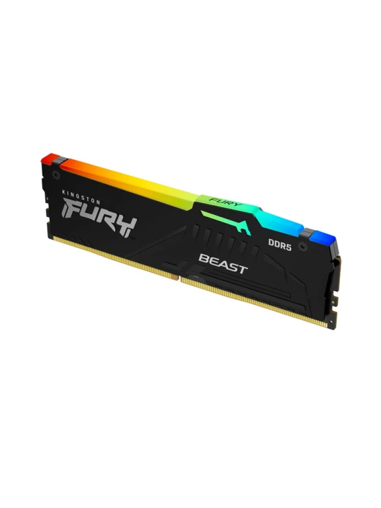 ოპერატიული მეხსიერება: Kingston FURY Beast Black RGB XMP DDR5 32GB 6000MHz DIMM - KF560C30BBA-32