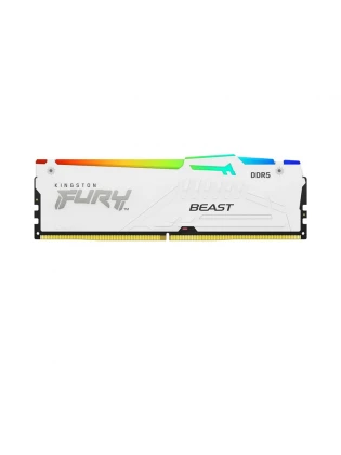 ოპერატიული მეხსიერება: Kingston FURY Beast White RGB XMP DDR5 16GB 6800MHz DIMM - KF568C34BWA-16